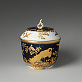 Sugar bowl (part of a service), Chelsea Porcelain Manufactory (British, 1745–1784, Gold Anchor Period, 1759–69), Soft-paste porcelain with enamel decoration and gilding, British, Chelsea