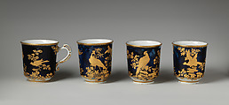 Coffee cup (part of a service), Chelsea Porcelain Manufactory (British, 1745–1784, Gold Anchor Period, 1759–69), Soft-paste porcelain with enamel decoration and gilding, British, Chelsea
