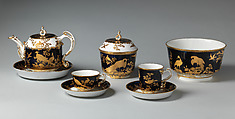 Teacup (one of 8) (part of a service), Chelsea Porcelain Manufactory (British, 1745–1784, Gold Anchor Period, 1759–69), Soft-paste porcelain with enamel decoration and gilding, British, Chelsea