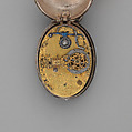 Watch, Movement by John Midnall (recorded ca. 1620–41), Case: silver; Movement: gilded brass and steel, partly blued, British, London