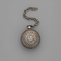 Watch and key, Watchmaker: Edward East (British, 1602–1697), Silver, gilded brass, blued steel, British, London