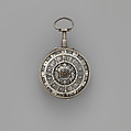 Repeater watch, Watchmaker: William Webster (British, Clockmakers&#39; Company 1710–34, died 1735), Copper, enamel, silver, British, London