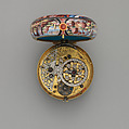 Watch, Watchmaker: Charles Cabrier II (British, act. 1719–d. 1776), Enamel, silver, British, London