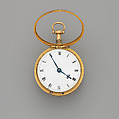 Quarter repeater watch, Watchmaker: William Webster (British, Clockmakers&#39; Company 1710–34, died 1735), Gold, shagreen, enamel, British, London