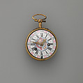 Repeater watch and case, Watchmaker: Thomas Tompion (British, 1639–1713), Gilt metal, enamel; tortoiseshell, silver, British, London