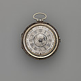 Watch, Watchmaker: Daniel Quare (British, 1647/49–1724), Silver, leather, gold and silver studs, British, London