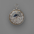 Pair-case watch, Watchmaker: Jacob Hasluck (Dutch, 1659?–1747, recorded 1704), Outer and inner case: silver; Dial: silver, gilded brass, Dutch, Amsterdam