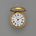 Clock-watch, Watchmaker: Joseph Martineau, Sr. (active London, 1744–1794), Silver gilt; enamel, British, London