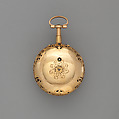 Pair-case clock-watch, Watchmaker: Charles Cabrier II (British, act. 1719–d. 1776), Gold, enamel, British, London