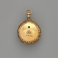 Quarter repeater watch, Watchmaker: William Webster (British, Clockmakers&#39; Company 1710–34, died 1735), Gold, shagreen, enamel, British, London