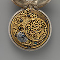 Pair-case watch, Watchmaker: Jacob Hasluck (Dutch, 1659?–1747, recorded 1704), Outer and inner case: silver; Dial: silver, gilded brass, Dutch, Amsterdam