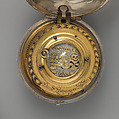 Watch, Watchmaker: David Lestourgeon (Clockmakers&#39; Company 1698, died 1731), Outer and inner cases: silver; Dial: champlevé silver, British, London