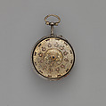 Watch, Watchmaker: J. Tarts (active 1755–90), Silver, brass, British, London