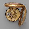 Watch, Watchmaker: Charles Cabrier II (British, act. 1719–d. 1776), Pinchbeck, paste jewels, British, London