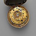 Clock-watch, Watchmaker: Daniel Delander (British, 1678–1733), Silver gilt, silver, British, London