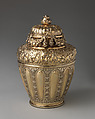 Vase with cover (one of a pair), I H (British, mid–late 17th century), Silver gilt, British, London