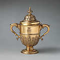 Two-handled cup with cover, Silver gilt, British, possibly London