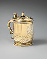 Tankard (one of a pair), John Le Chartier (active 1698–1731), Silver gilt, British, London