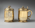 Tankard (one of a pair), John Le Chartier (active 1698–1731), Silver gilt, British, London