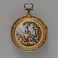 Watch, Watchmaker: William Travers (active 1781–1811), Gilt bronze, enamel, rhinestones, British, London