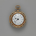 Repeating watch, Watchmaker: George Prior (active 1800–1830), Gold, enamel, British, London