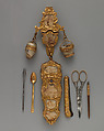 Chatelaine, Gold, moss agate, British