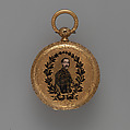 Watch, with a portrait of Alexander II, czar of Russia (r. 1855–81), Case of gold and enamel; jeweled movement, with Chinese duplex escapement, Swiss, probably Fleurier