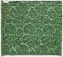 Green Silk Damask, Silk damask weave, Italian, Venice or Genoa