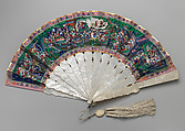 Fan, Paper, ivory and mother-of-pearl, Chinese
