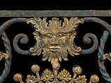 Staircase balustrade from Chesterfield House, London, Wrought iron, Prussian-blue pigment, gilding, British