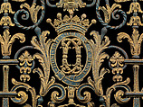 Staircase balustrade from Chesterfield House, London, Wrought iron, Prussian-blue pigment, gilding, British