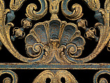Staircase balustrade from Chesterfield House, London, Wrought iron, Prussian-blue pigment, gilding, British