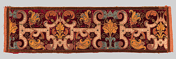 Band, Velvet, silk and metal thread, French