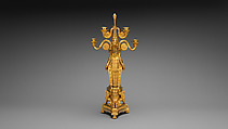 Egyptomania candelabrum (one of a pair), Alexis Decaix (British, active 1778–1811), Gilded bronze, British