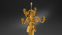 Egyptomania candelabrum (one of a pair), Alexis Decaix (British, active 1778–1811), Gilded bronze, British