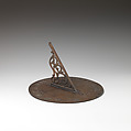 Stationary horizontal sundial, Thomas Pipe, Brass, British, London