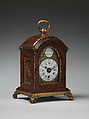 Table or bracket clock, Clockmaker: James Tregent, Scagliola, gilt bronze, British, London