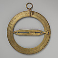 Universal ring sundial, William Collier (British, active London, 1712–30), Brass, British, London