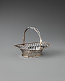 Miniature cake basket, Nicolas Hearnden, silver, British, London