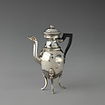 Miniature coffeepot, Silver, wood, French