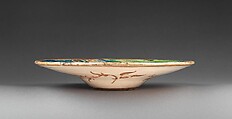 Wide-rimmed bowl with figures from Virgil's Aeneid, Workshop of Maestro Giorgio Andreoli (Italian (Gubbio), active first half of 16th century), Maiolica (tin-glazed earthenware), lustered, Italian, Gubbio