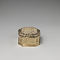Pair of boxes with covers (part of a toilet service), William Fowle (1658–1684, active 1681–84), Silver gilt, British, London
