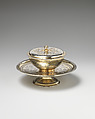 Bowl with cover and stand, F.S.S. (British, probably London, ca. 1680–90), Silver, silver gilt, British