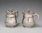 Mug with cover (one of a pair), David Willaume I (British, 1658–1741), Silver, British, London