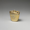 Canteen cup with cover, Silver gilt, British