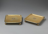Salver (one of a pair), Simon Pantin I (British, ca. 1672–1728), Silver gilt, British, London