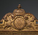 Armchair, Carved and gilded walnut, caning; velvet, French