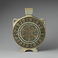 Moon flask, Josiah Wedgwood and Sons (British, Etruria, Staffordshire, 1759–present), Glazed earthenware, British, Staffordshire