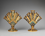 Tulip vases (2), Elkington & Co. (British, Birmingham, 1829–1963), Gilt bronze and cloisonné enamel, British, Birmingham, Warwickshire