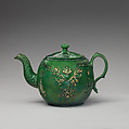 Teapot, Whieldon and Wedgwood, Lead-glazed earthenware with gilding, British